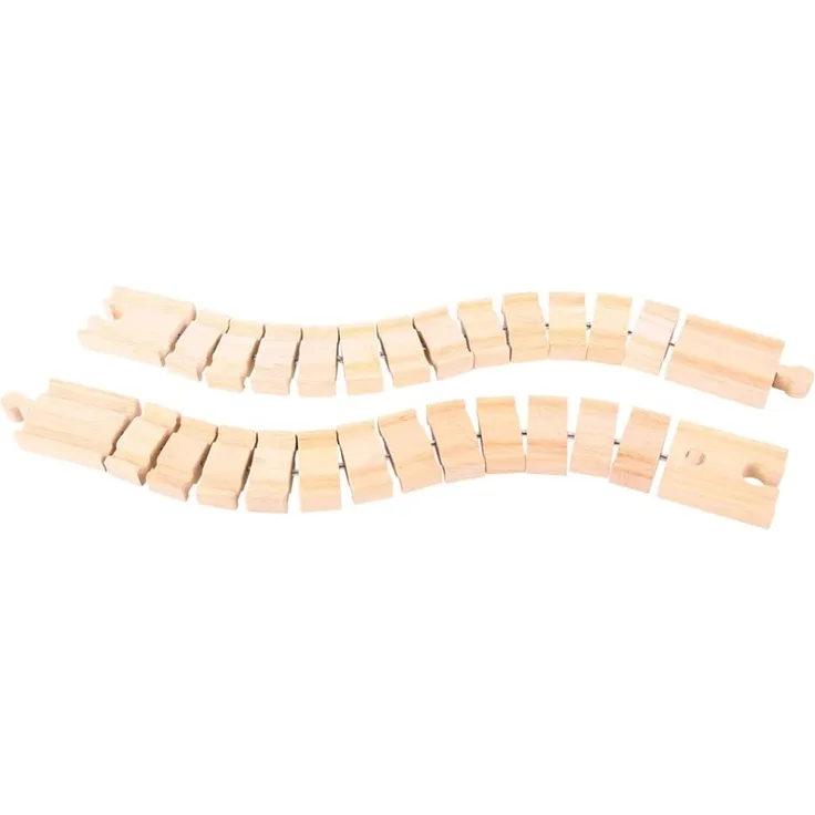 Bigjigs Rail Biegsame Holzschienen (Pack von 2)