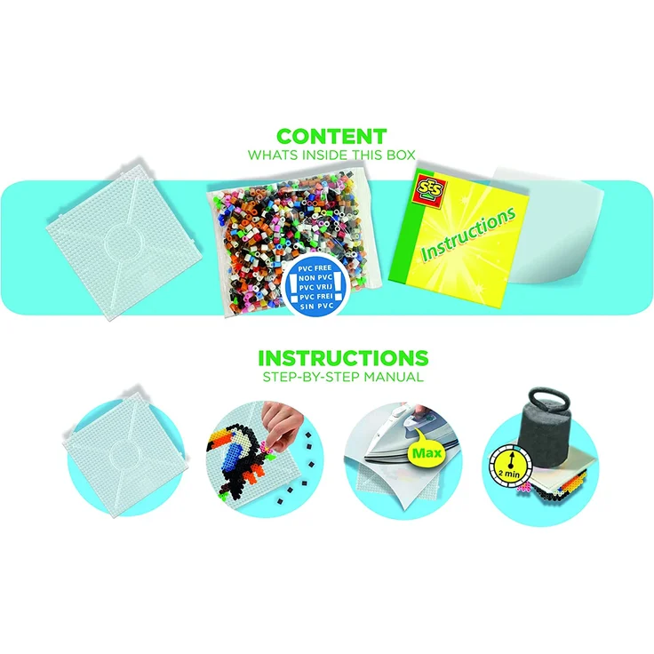 SES Creative - Bügelperlenset Dschungeltiere – Bild 6