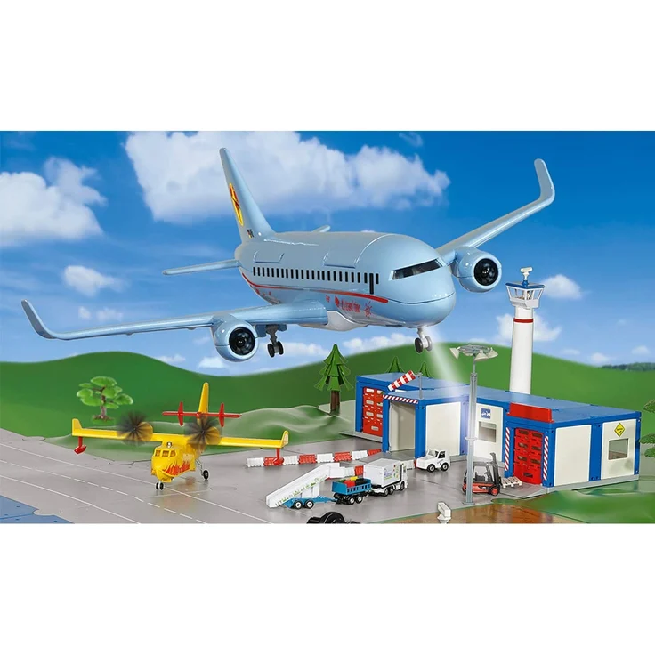 Siku 5402, Verkehrsflugzeug mit Zubehör, Kunststoff, Hellblau, Viele Funktionen, Kombinierbar mit SIKU Modellen im gleichen Maßstab - Preisvergleich – Bild 6