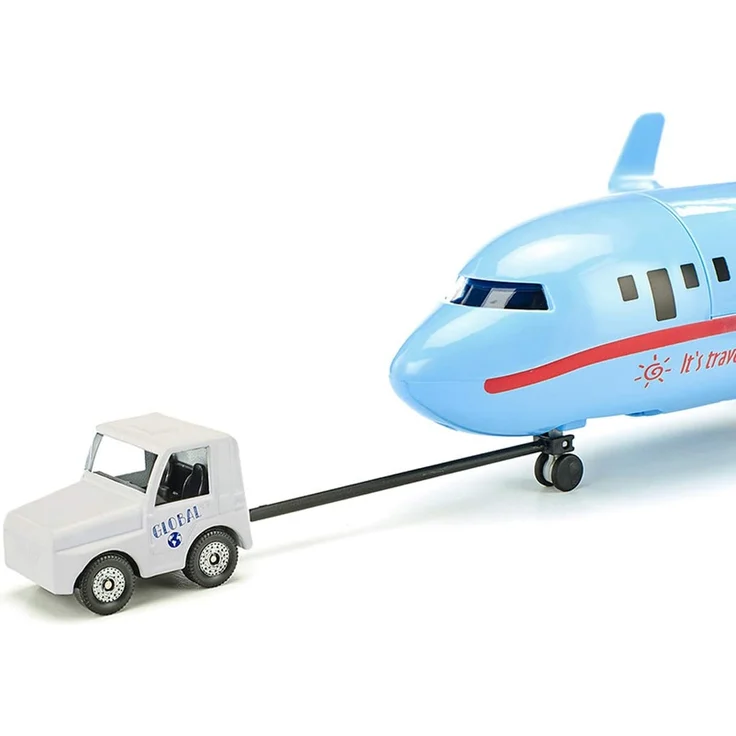 Siku 5402, Verkehrsflugzeug mit Zubehör, Kunststoff, Hellblau, Viele Funktionen, Kombinierbar mit SIKU Modellen im gleichen Maßstab - Preisvergleich – Bild 2