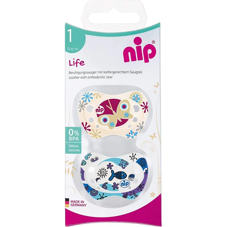 nip Schnuller Life Girl, Silikon, 0-6 Monate