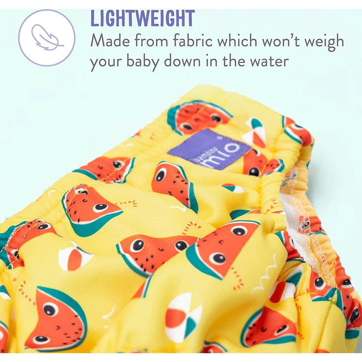 Bambino Mio, Wiederverwendbare Schwimmwindel, auslaufsicher, stylisch und leicht, Milde Melone, L (1-2 Jahre) – Bild 2