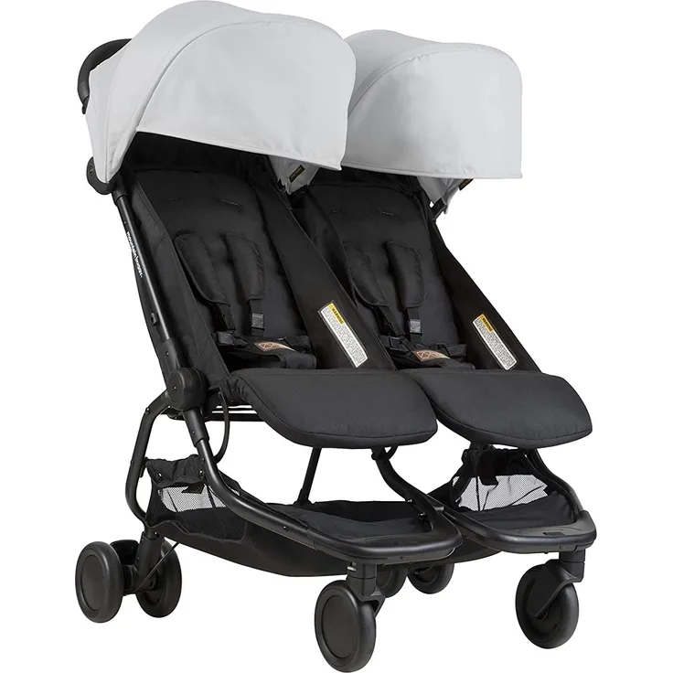 Mountain Buggy Nano DUO V1 Zwillings-, Geschwisterwagen - silber