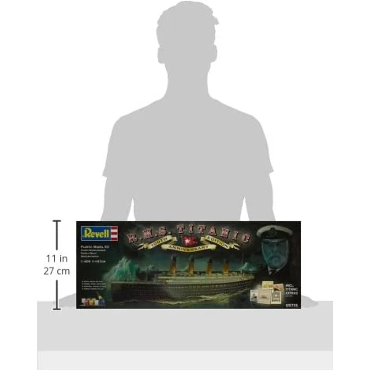 Revell Modellbausatz Schiff 1:400 - Geschenkset '100 Jahre TITANIC' im Maßstab 1:400, Level 5, originalgetreue Nachbildung mit vielen Details, Kreuzfahrtschiff, 05715 – Bild 13