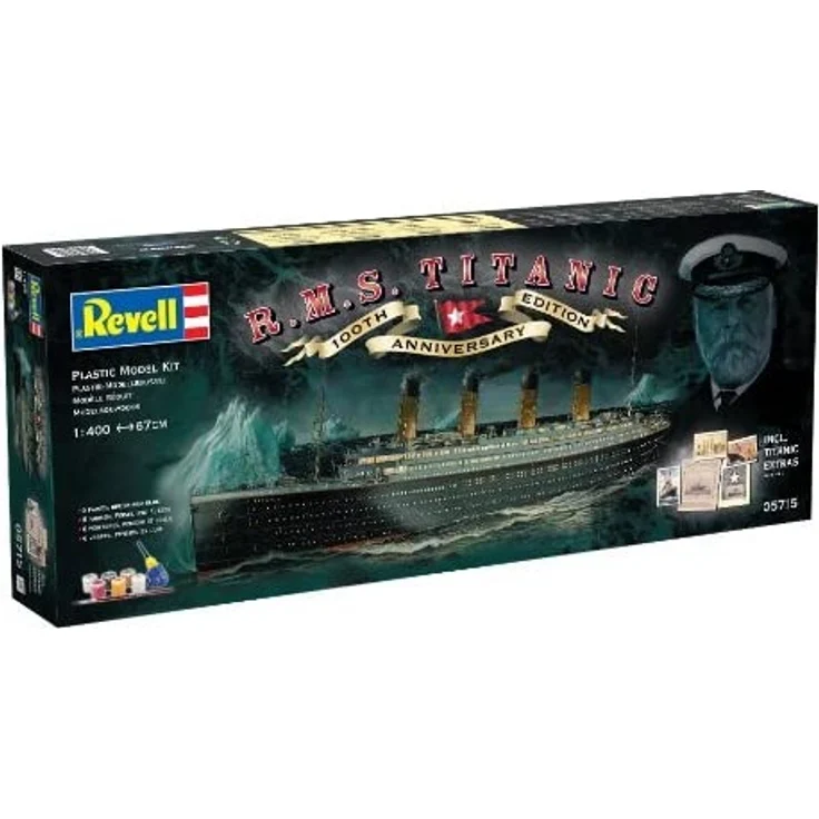 Revell Modellbausatz Schiff 1:400 - Geschenkset '100 Jahre TITANIC' im Maßstab 1:400, Level 5, originalgetreue Nachbildung mit vielen Details, Kreuzfahrtschiff, 05715 – Bild 14