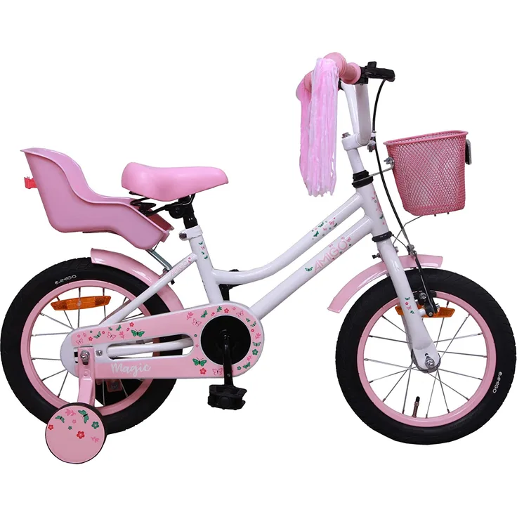 AMIGO Magic, Mädchen - Fahrrad, 14 Zoll, weiß