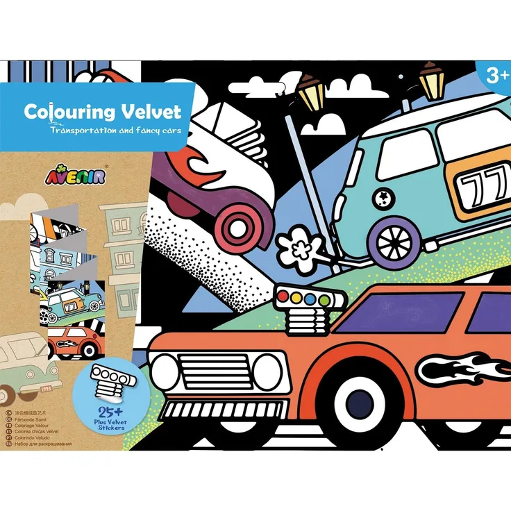 Avenir 6301693 Velvet Transportation & Fancy Car, Mehrfarbig
