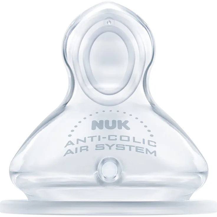 NUK First Choice+ Trinksauger für Babys im Alter von 0–6 Monaten, Silikonsauger mit kleinem Trinkloch