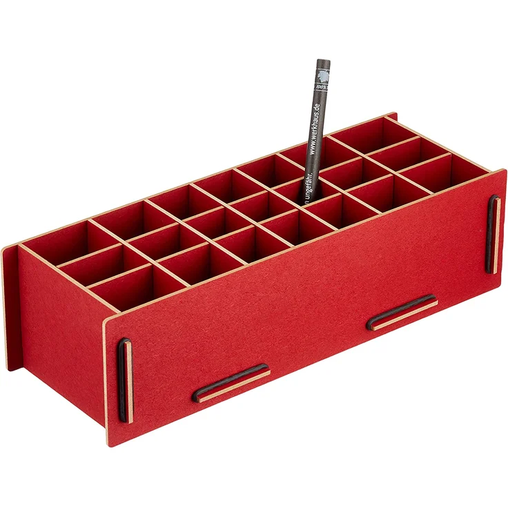 Werkhaus Stiftebox XL, dunkelrot, 515 g, SON2007-27 – Bild 2
