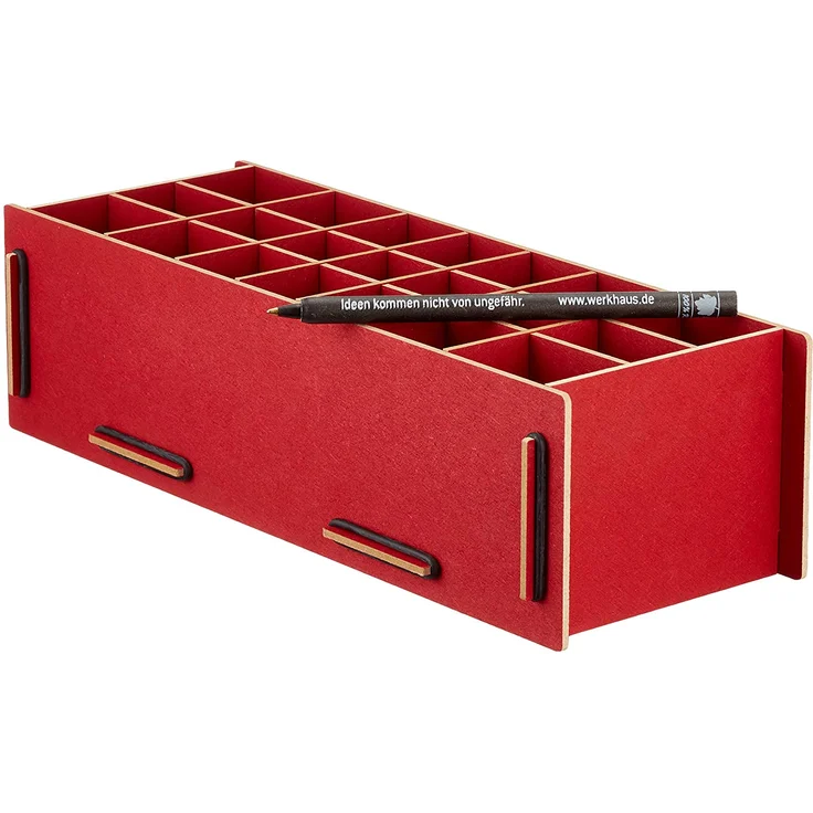 Werkhaus Stiftebox XL, dunkelrot, 515 g, SON2007-27 – Bild 3