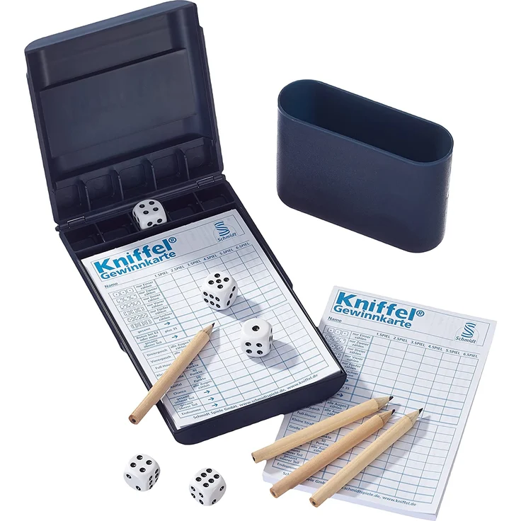 Schmidt Spiele 49091 Reise-Kniffel mit Zusatzblock, bunt – Bild 3