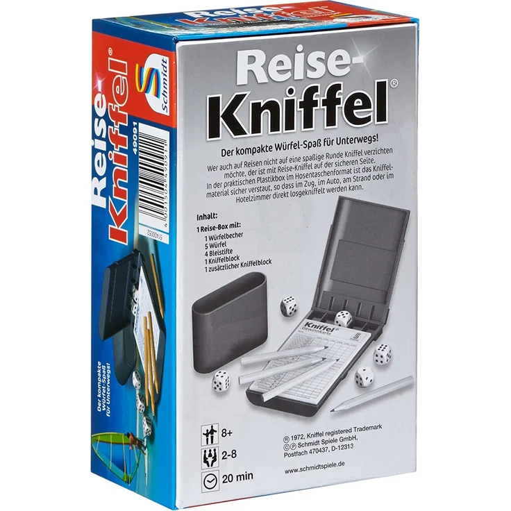 Schmidt Spiele 49091 Reise-Kniffel mit Zusatzblock, bunt – Bild 2