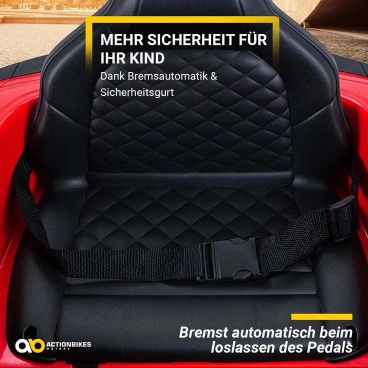 Audi R8 Spyder Kinder-Elektroauto, lizenziertes Kinderfahrzeug, 60 Watt Kinderauto, mit USB, schwarz – Bild 4