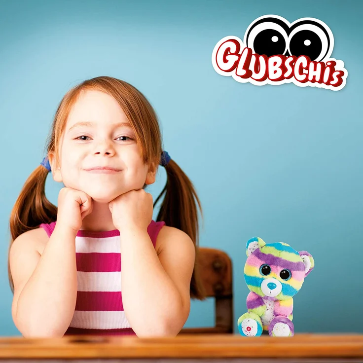 NICI 46321 Glubschis Kuscheltier Bär Captain Cool 25cm, Flauschiges Plüschtier mit großen Glitzeraugen, süßes Stofftier für Kinder und Kuscheltierliebhaber, bunt – Bild 6