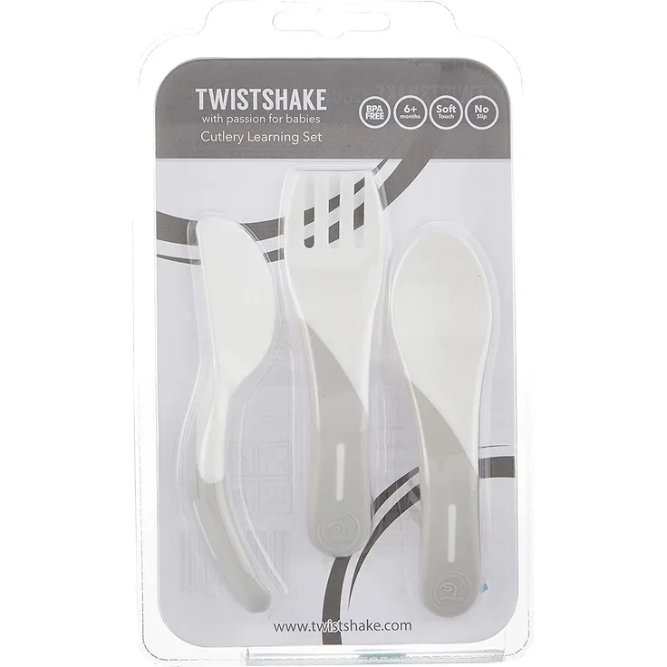 Twistshake Learn Cutlery 6+m (6 Farben) White