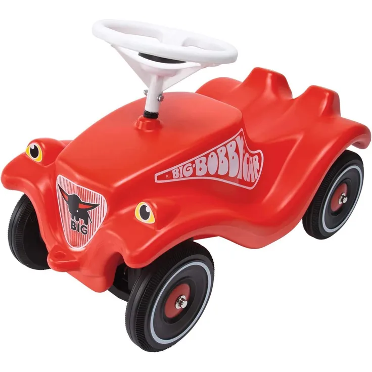 BIG-Bobby-Car Classic - Kinderfahrzeug für Jungen und Mädchen, klassisches Rutschfahrzeug belastbar bis 50 kg, für Kinder ab 1 Jahr, rot