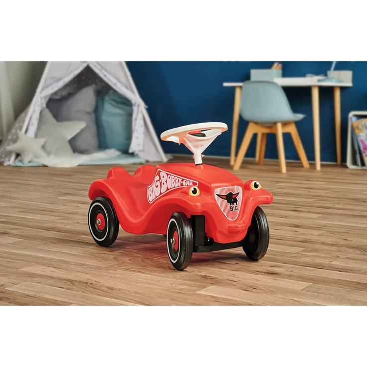 BIG-Bobby-Car Classic - Kinderfahrzeug für Jungen und Mädchen, klassisches Rutschfahrzeug belastbar bis 50 kg, für Kinder ab 1 Jahr, rot – Bild 3