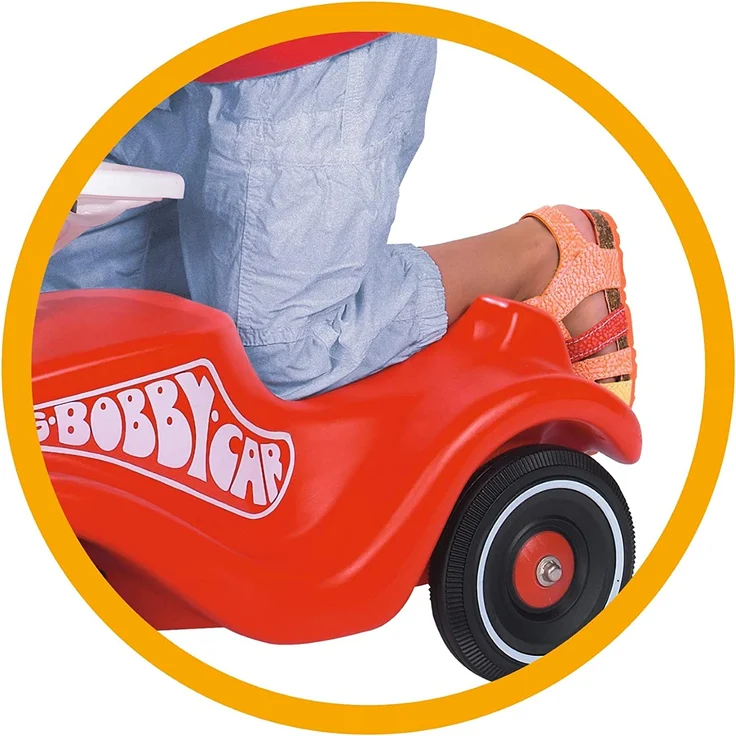 BIG-Bobby-Car Classic - Kinderfahrzeug für Jungen und Mädchen, klassisches Rutschfahrzeug belastbar bis 50 kg, für Kinder ab 1 Jahr, rot – Bild 9