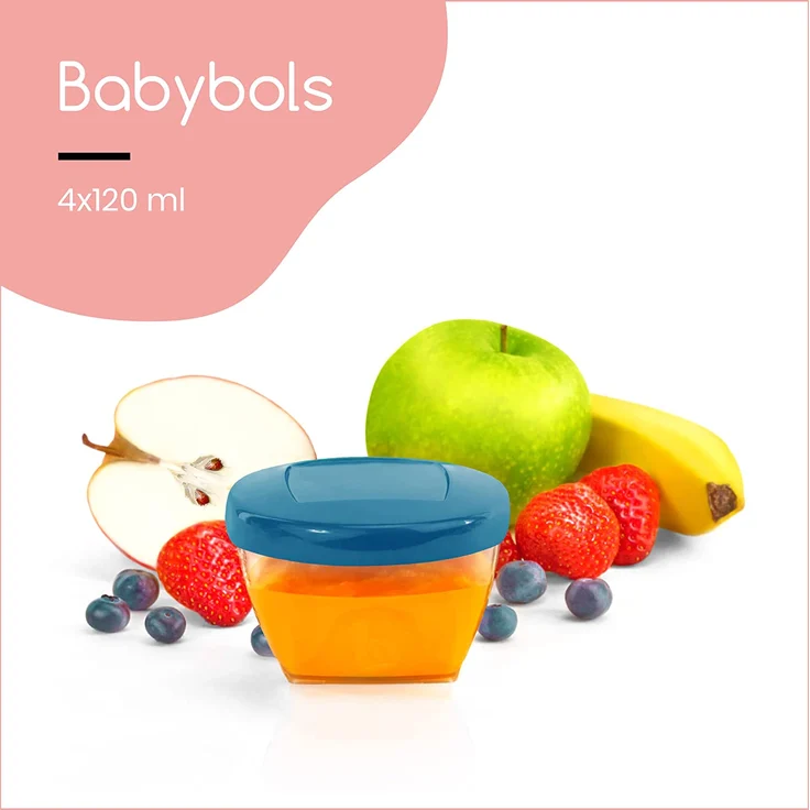 Babymoov Babybols Aufbewahrungsbehälter für Babynahrung, hermetischer Drehverschluss, 4-teilig, 120 ml – Bild 2