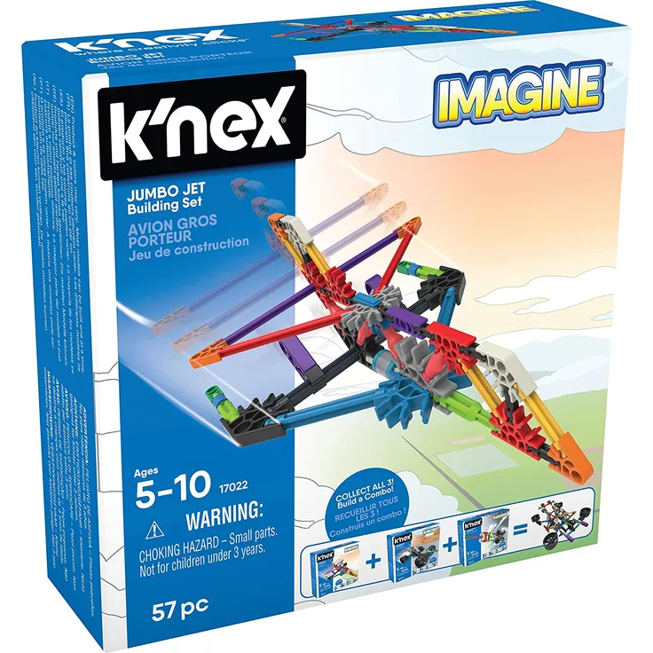 K'NEX bausatz Jumbo Jet junior 15,2 x 5,9 cm 57 Stück