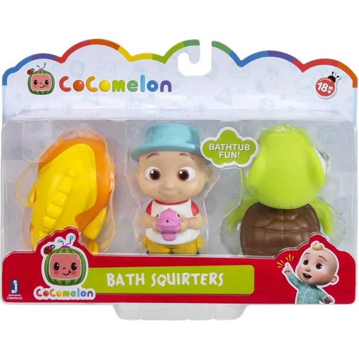 Cocomelon WT80125 Badespritzer (Hai, Schildkröte, JJ)
