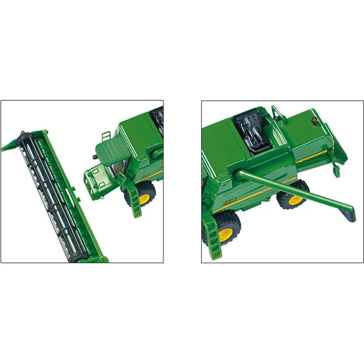 SIKU 1876, John Deere T670i Mähdrescher, 1:87, Metall/Kunststoff, Grün, Bewegliches und abnehmbares Schneidwerk – Bild 2