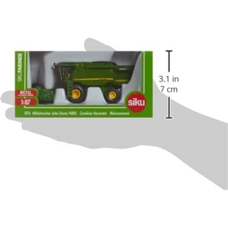 SIKU 1876, John Deere T670i Mähdrescher, 1:87, Metall/Kunststoff, Grün, Bewegliches und abnehmbares Schneidwerk – Bild 9