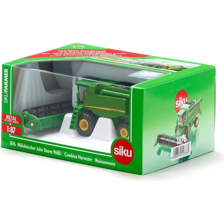 SIKU 1876, John Deere T670i Mähdrescher, 1:87, Metall/Kunststoff, Grün, Bewegliches und abnehmbares Schneidwerk – Bild 7