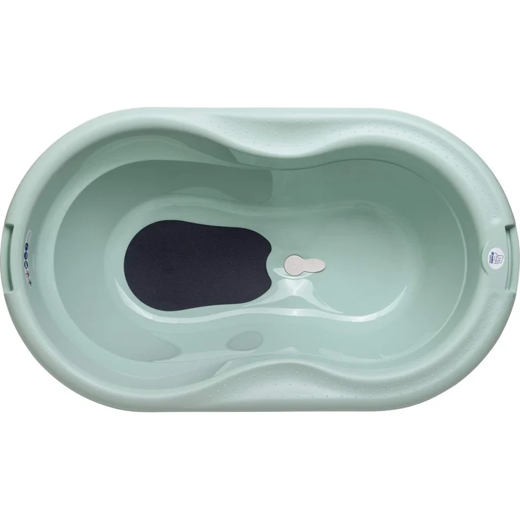 Rotho Babydesign TOP Badestation, Mit Baby Badewanne, Wannenständer, Wanneneinsatz und Ablaufschlauch, 0-12 Monate, Grün, 21042 0266 01 – Bild 2