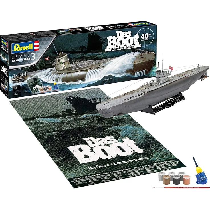 Revell Das Boot Collector''s Edition - 40th Anniversary Naval ship model Assembly kit 1:144 Das Boot Any gender Plastic