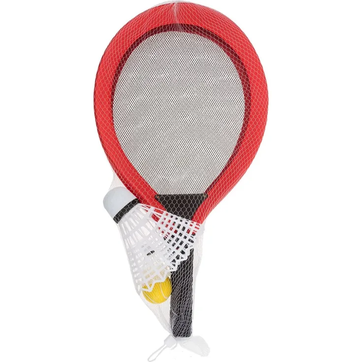 Idena 40003 Softballspiel mit XXL Federball und 2 weiteren Bällen, ca. 67 cm, sortiert, ideal im Sommer für Garten, Park oder Strand