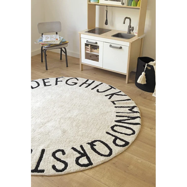 Lorena Canals Kinderteppich ABC Rund Natural Ø150cm – Bild 7