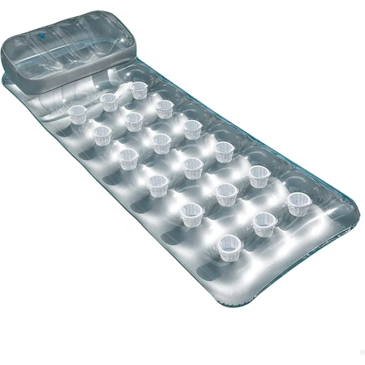 Intex Luftmatratze 18-Pocket Suntanner, Silber, 188 x 71 cm