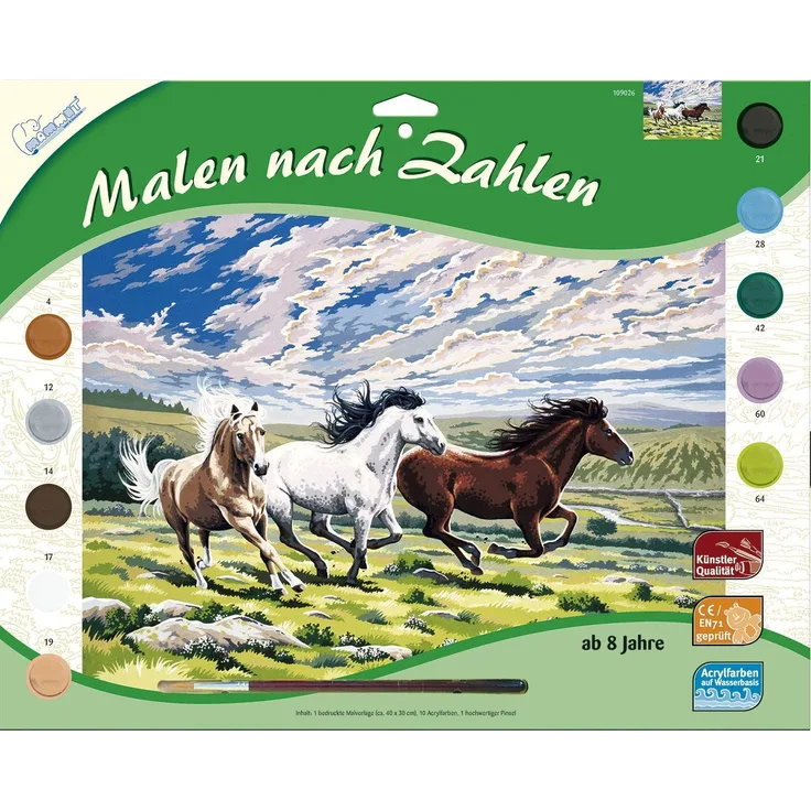 Mammut Malen nach Zahlen - Pferde im Galopp(109026)