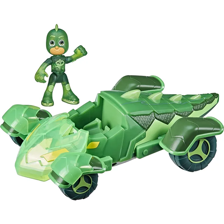 PJ Masks Heldenflitzer Geckomobil, Vorschulspielzeug mit Lichteffekten und Gecko Action-Figur für Kinder ab 3 Jahren