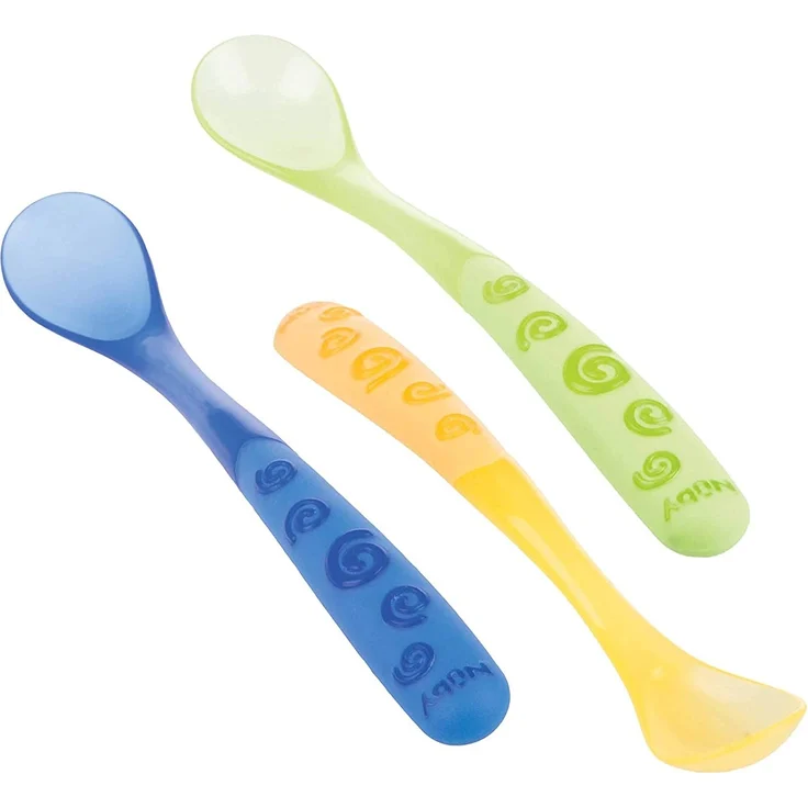 Nuby ID5377 - Breilöffel lang, 3-er Pack, Farblich sortiert – Bild 5