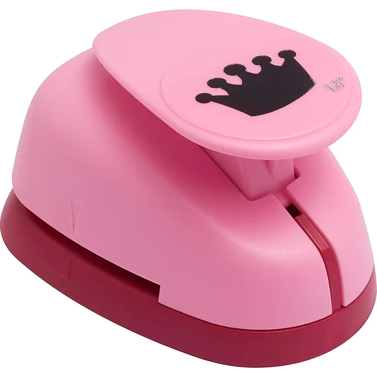 efco Stanzer L, Krone Motivstanzer, Kern: Metall, pink, 9,5 x 6,5 x 6 cm