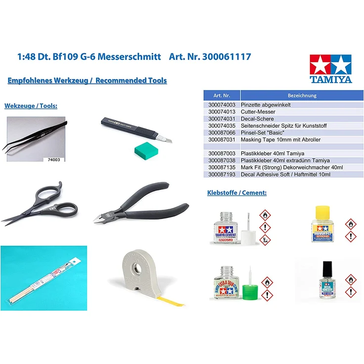 Tamiya 1:48 Dt. Bf109 G-6 Messerschmitt 300061117 – Bild 8