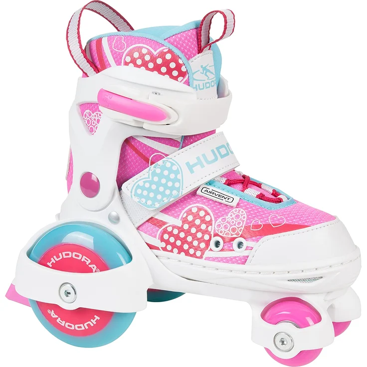 HUDORA 22042 'My First Quad 2.0' Rollschuhe, größenverstellbar, Schuhgröße 26 bis 29, pink – Bild 1