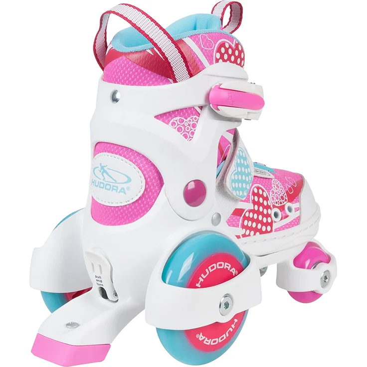 HUDORA 22042 'My First Quad 2.0' Rollschuhe, größenverstellbar, Schuhgröße 26 bis 29, pink – Bild 3