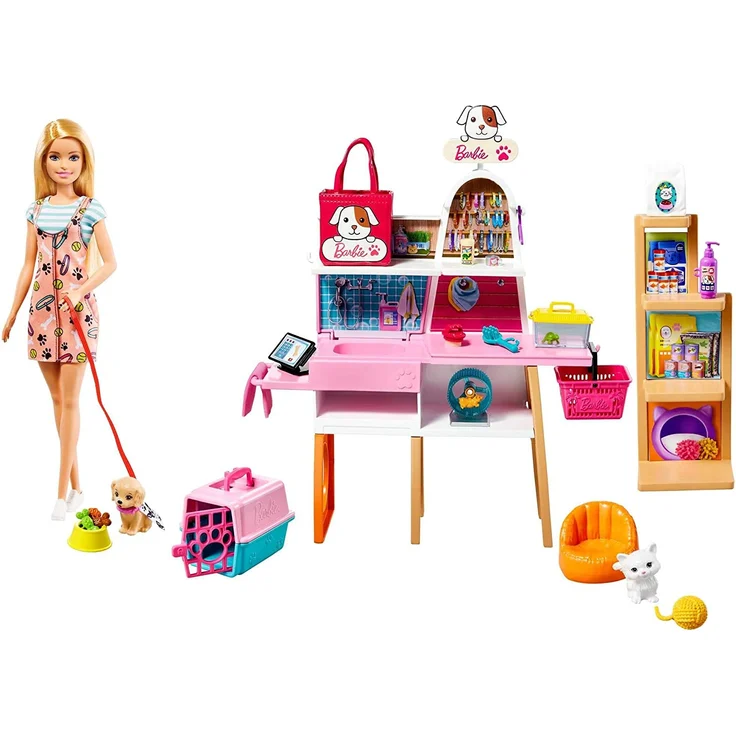 Mattel - Barbie - Haustier-Salon Spielset mit Puppe – Bild 1
