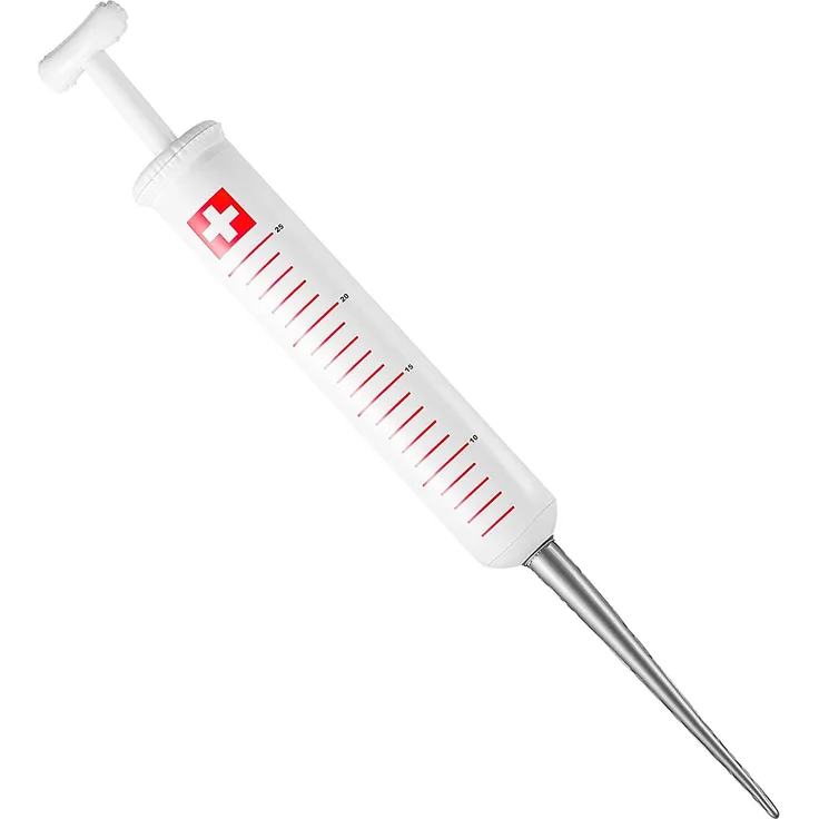 Widmann 1853S – Aufblasbare Spritze, 50cm, Accessoire, Zubehör, Arzt, Doktor, Krankenschwester, Motto Party, Karneval