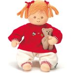 Sterntaler Spielpuppe Magdalena, Integrierte Rassel, Alter: Für Babys ab der Geburt, 33 cm, Rot/Beige