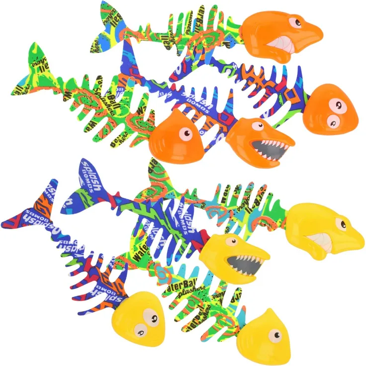 com-four® 8X Badespielzeug Fisch - Schwimmspielzeug für Kinder Schwimm-Fisch für Badewanne, Pool (08 Stück - Fische)