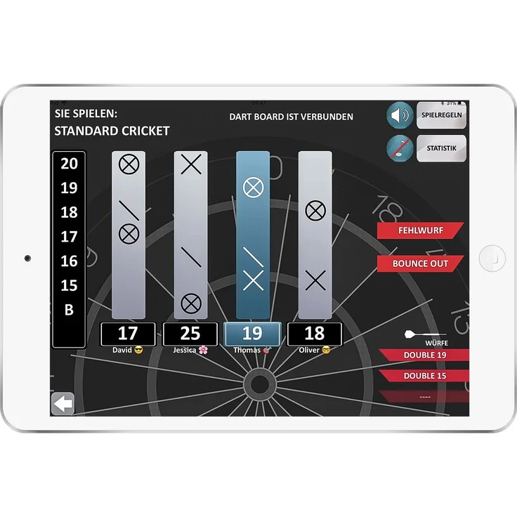 Turbo Charger 4. 0 elektronische Dartscheibe, App-unterstützt, 2-Loch | Carromco – Bild 8
