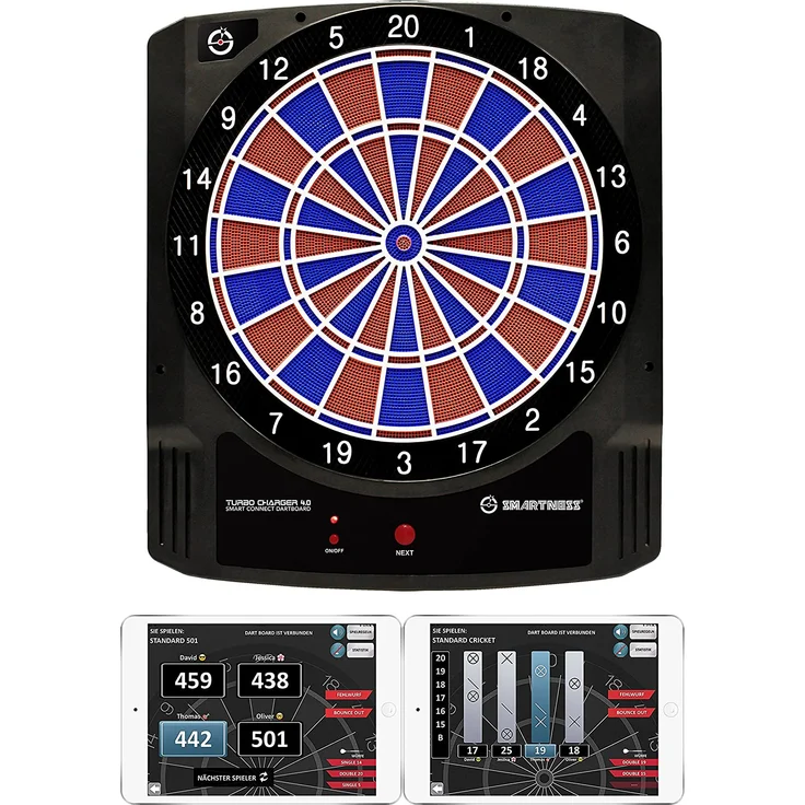 Turbo Charger 4. 0 elektronische Dartscheibe, App-unterstützt, 2-Loch | Carromco – Bild 1