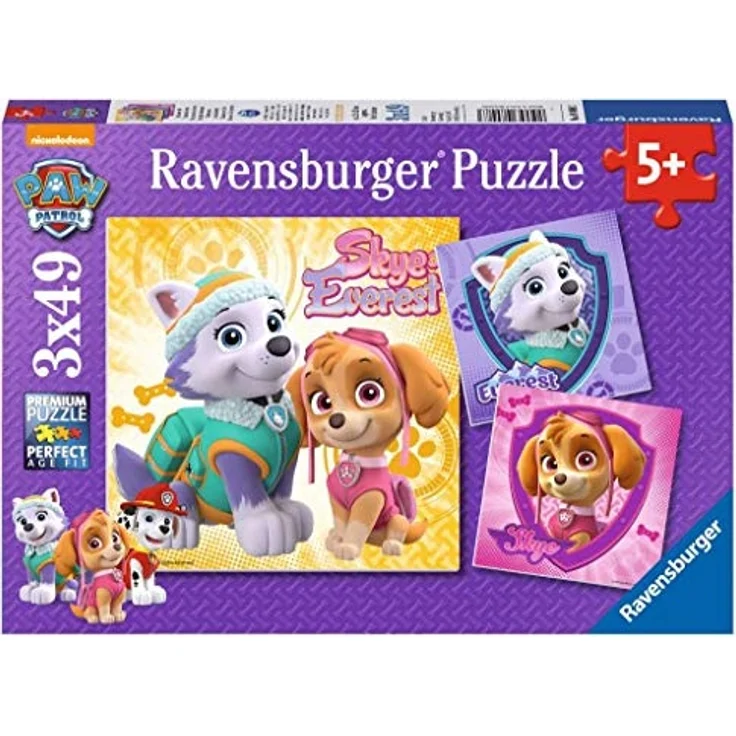 Ravensburger Kinderpuzzle 08008 - Bezaubernde Hundemädchen - 3 x 49 Teile - Preisvergleich – Bild 1