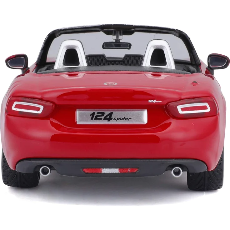 Bauer Spielwaren 18-21083R Fiat 124 Spider Modellauto im Maßstab 1:24, rot – Bild 3