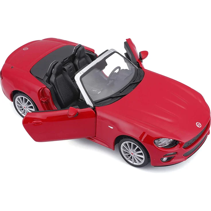 Bauer Spielwaren 18-21083R Fiat 124 Spider Modellauto im Maßstab 1:24, rot – Bild 5