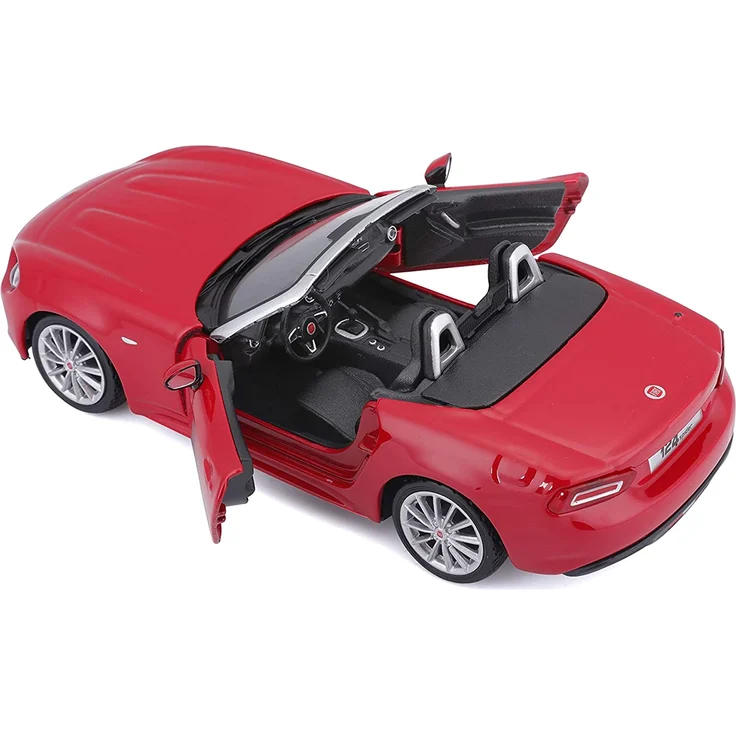 Bauer Spielwaren 18-21083R Fiat 124 Spider Modellauto im Maßstab 1:24, rot – Bild 4